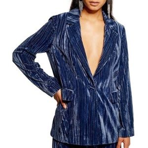 Top Shop blue velvet blazer